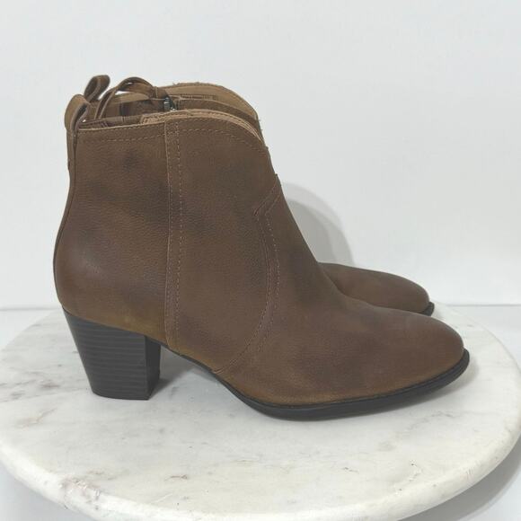 Vionic Women’s Raina Side Zip Tassle Accent Brown Nubuck Ankle Boots Size 7.5 - Picture 1 of 10